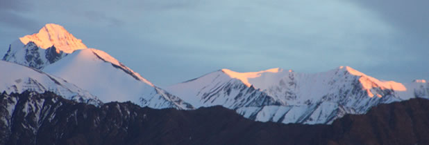 Stok Khangri (6,123 m) is the highest peak around Leh.
